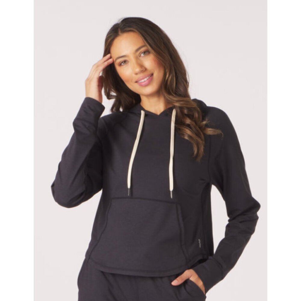 New Glyder Rockie Hoodie Sweatshirt Womens XS Crop Black Pullover Pocket